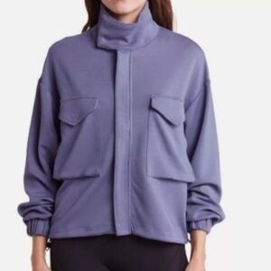 Yogalicious Softlite Scuba Autumn Jacket. SZ XS NWT color is “Nightshadow Blue”